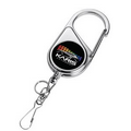 Chrome Heavy Duty Carabiner Badge Reel (Label)